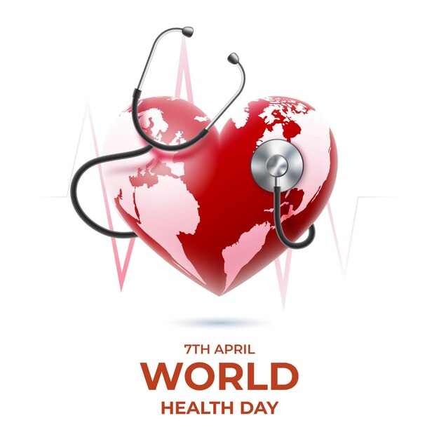 Illustration réaliste de la journée mondiale de la santé