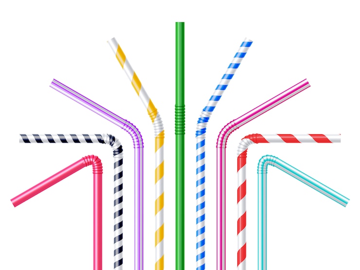 Vecteur gratuit illustration réaliste de pailles