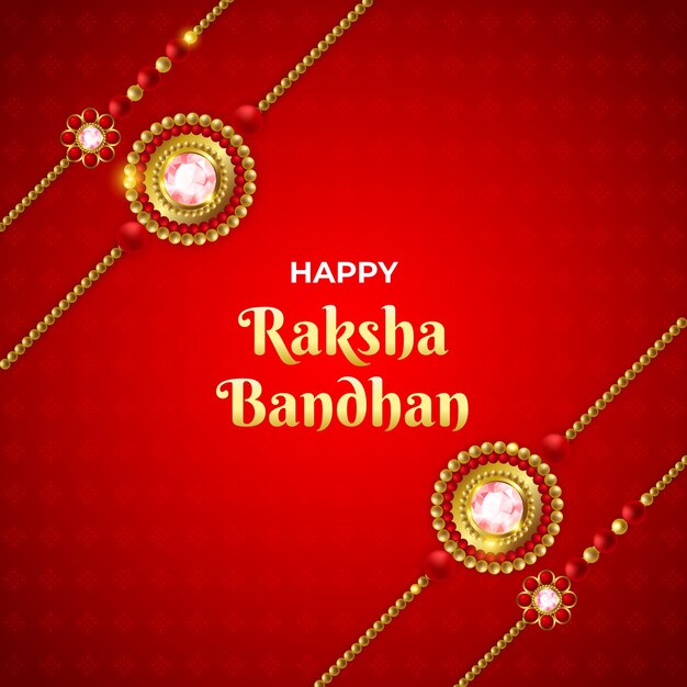 Illustration réaliste pour la célébration du raksha bandhan