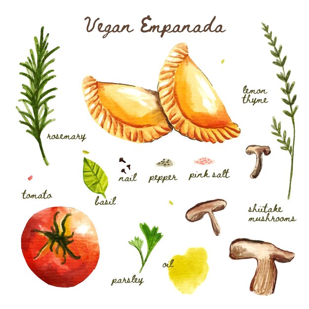 Illustration de recette d'empanada