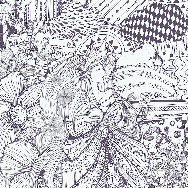 Vecteur gratuit illustration de la reine ornementale