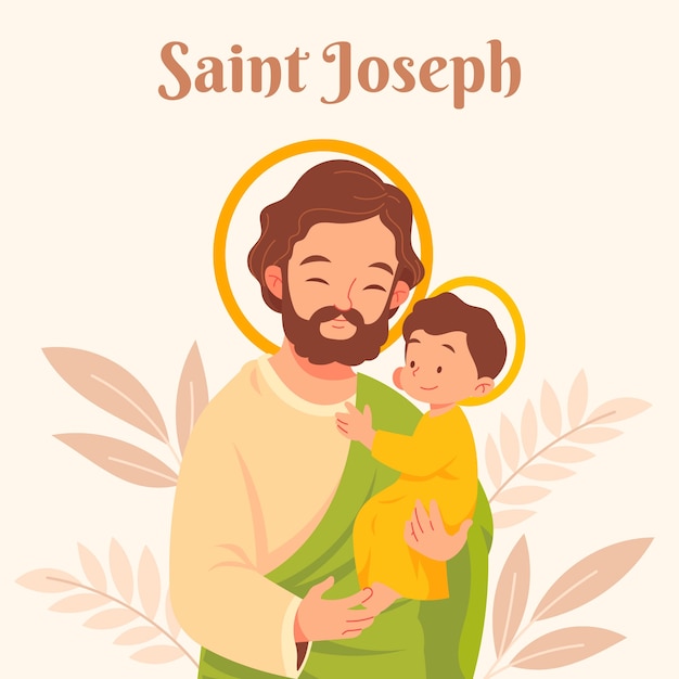 Illustration De Saint Joseph Dessinée à La Main