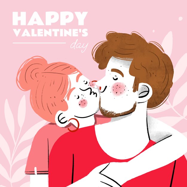 Vecteur gratuit illustration de la saint-valentin dessinée à la main