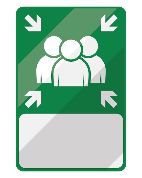 Vecteur gratuit illustration de la signalisation du point de rencontre