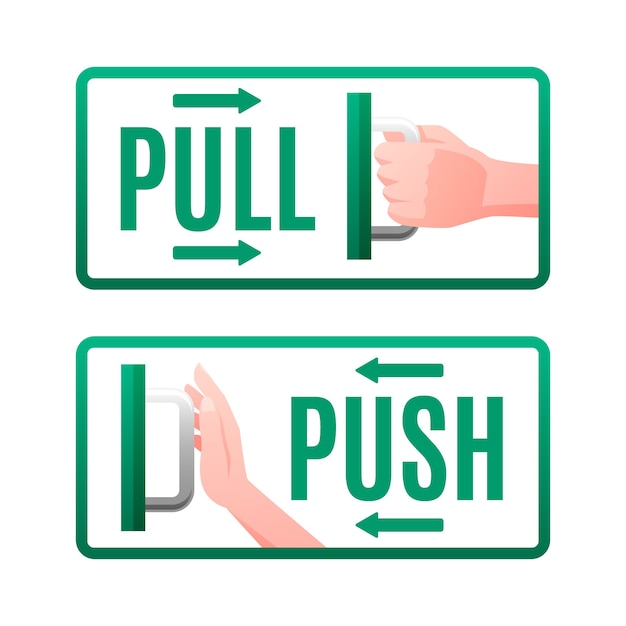 Illustration De Signe Push Pull Dégradé