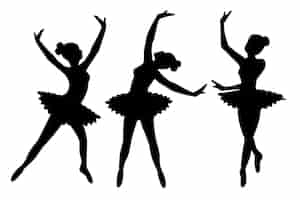 Vecteur gratuit illustration de silhouette de danse design plat