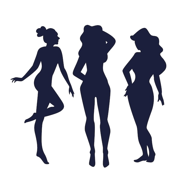 Illustration de silhouette de femme dessinée à la main