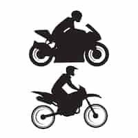 Vecteur gratuit illustration de la silhouette d'une moto dessinée à la main