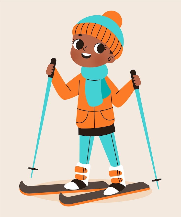 Vecteur gratuit illustration de ski dessiné à la main