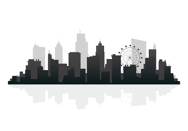 Illustration de skyline silhouette