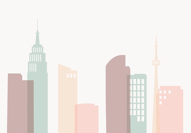 Vecteur gratuit illustration de skyline silhouette