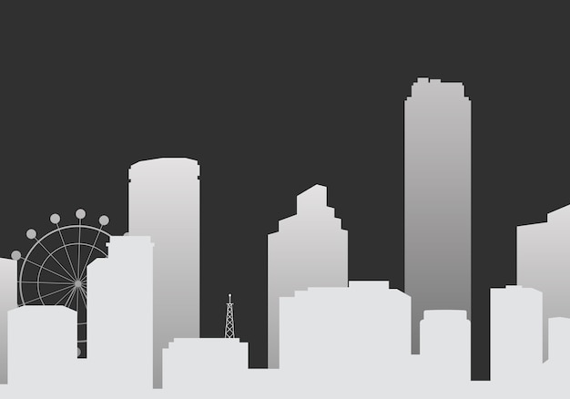 Vecteur gratuit illustration de skyline silhouette