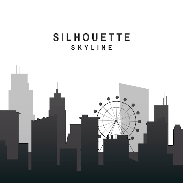 Vecteur gratuit illustration de skyline silhouette