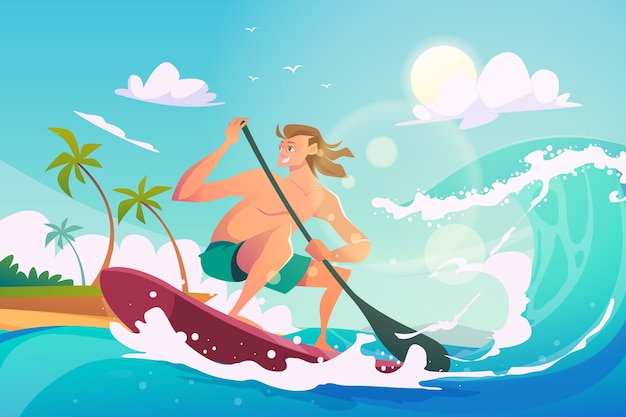 Illustration De Sport Sup Dégradé