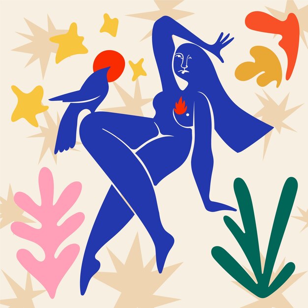 Illustration de style matisse dessiné à la main
