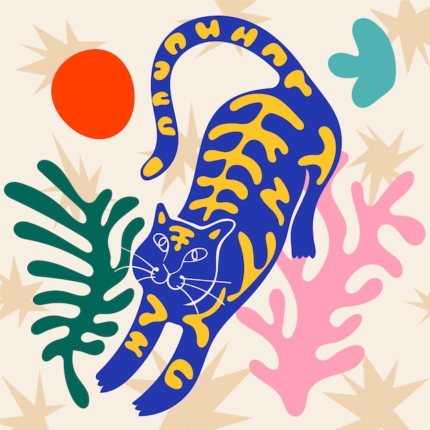 Illustration De Style Matisse Dessiné à La Main