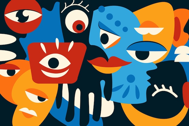 Illustration de style picasso dessiné à la main