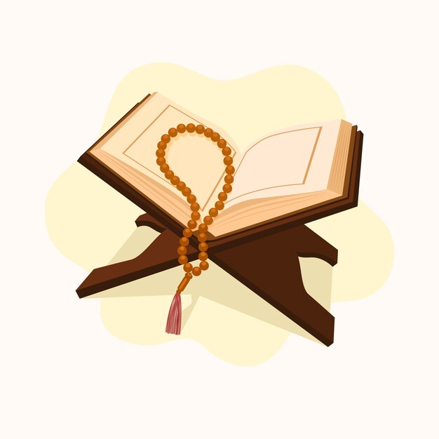 Illustration tasbih dessinée à la main