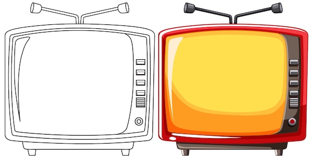 Illustration de téléviseurs d'époque