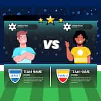 Vecteur gratuit illustration de tournoi de football sud-américain de dessin animé