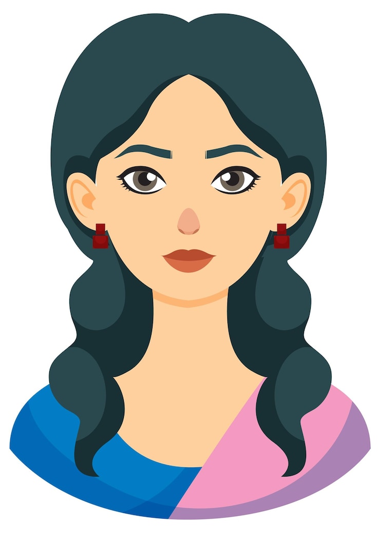 Vecteur gratuit l'illustration traditionnelle de la femme indienne