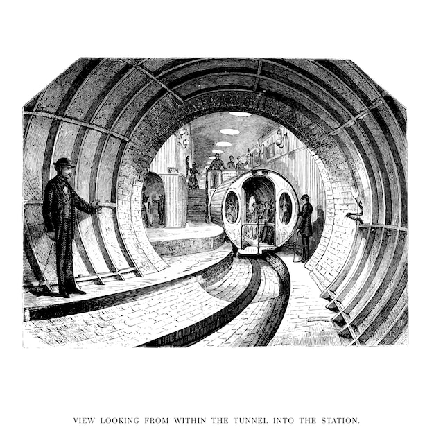 Illustration de tunnel vintage