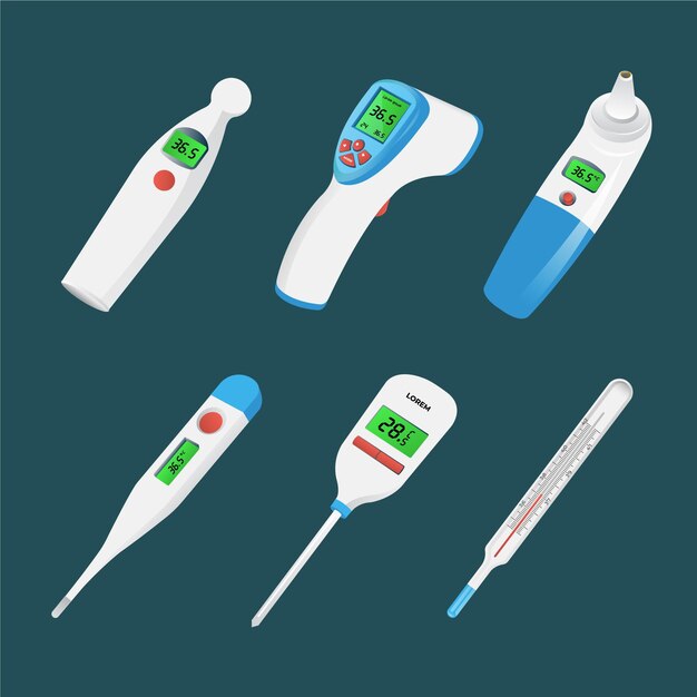 Illustration des types de thermomètre