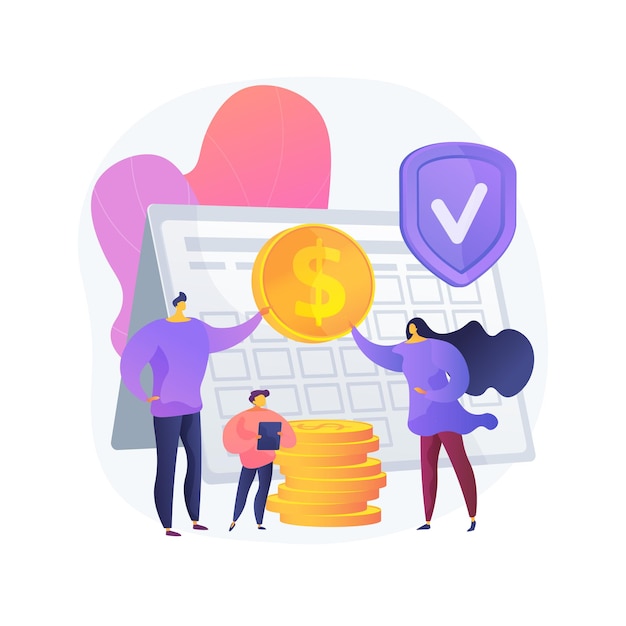 Illustration vectorielle de l'allocation parentale concept abstrait. Congé parental, foyer avec enfant, recherche de travail, paiement de la mère, capital maternité, maman célibataire, argent de poche, métaphore abstraite de la pension alimentaire.