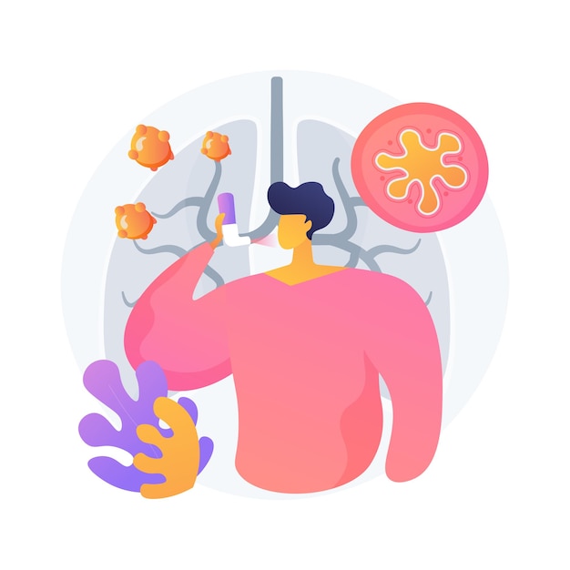 Vecteur gratuit illustration vectorielle de l'anaphylaxie concept abstrait. aide aux réactions allergiques sévères, traitement de choc anaphylactique, cas d'allergie d'urgence, hypersensibilité, cause et symptômes métaphore abstraite.