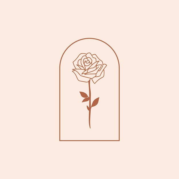 Illustration Vectorielle Autocollant Rose Romantique