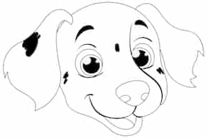 Vecteur gratuit illustration vectorielle d'un chiot joyeux