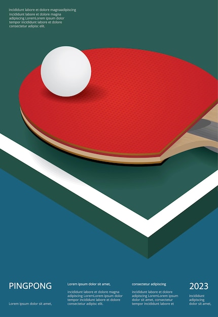 Illustration Vectorielle Du Modèle D'affiche De Ping-pong