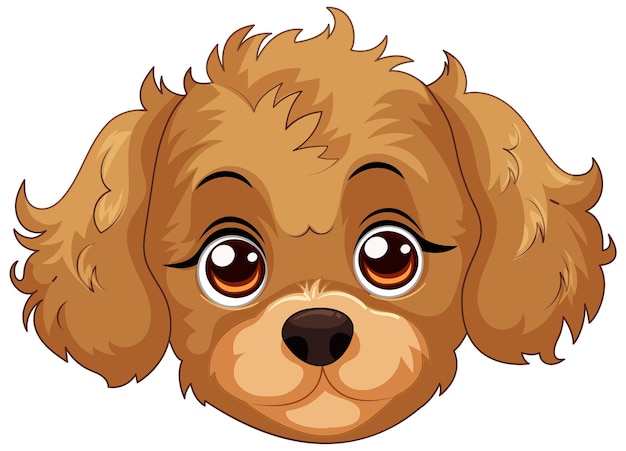 Vecteur gratuit illustration vectorielle du visage d'un chiot adorable