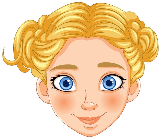 Vecteur gratuit l'illustration vectorielle de l'enfant blond souriant