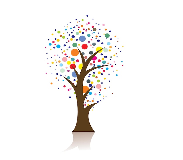 Vecteur gratuit illustration vectorielle de fond eco arbre moderne