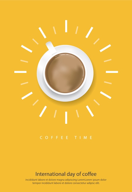 Vecteur gratuit illustration vectorielle de la journée internationale du café