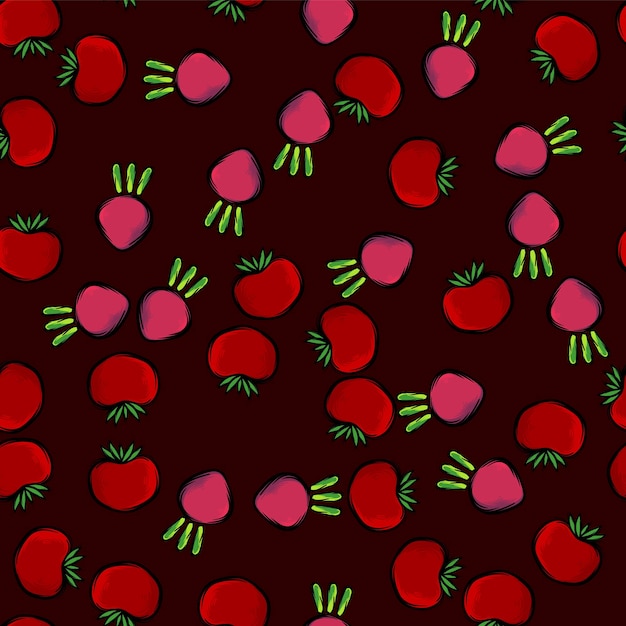 Vecteur gratuit illustration vectorielle de légumes modèle