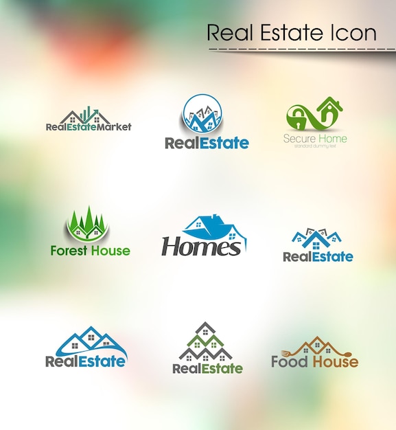 Illustration vectorielle de logo immobilier