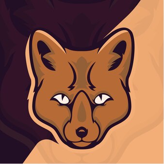 Illustration vectorielle de loup tête mascotte