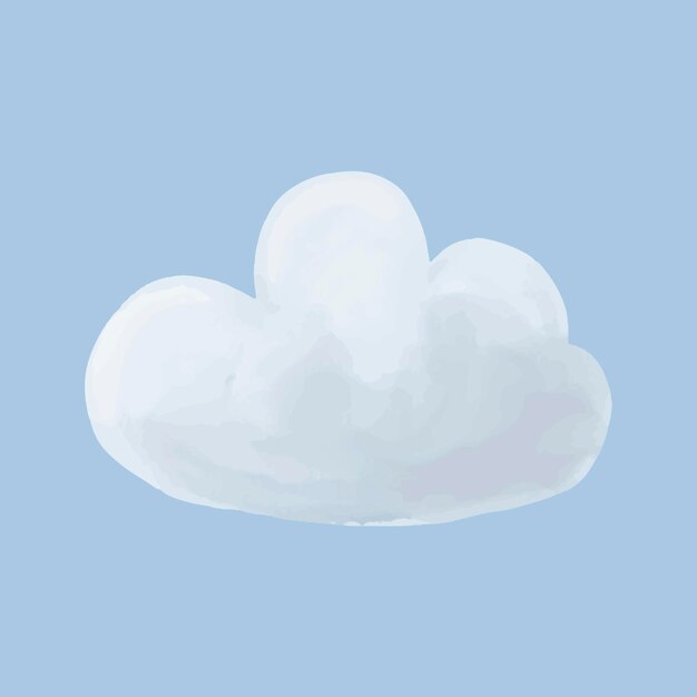 Illustration vectorielle de mignon nuage aquarelle