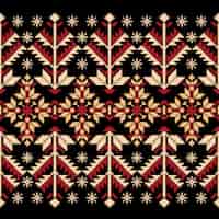 Vecteur gratuit illustration vectorielle de l'ornement de motifs sans fin folkloriques ukrainiens. ornement ethnique. élément de bordure. traditionnel ukrainien, motif de broderie tricotée artisanale biélorusse - vyshyvanka