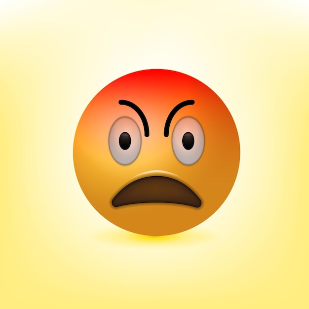 Illustration vectorielle réaliste de médias sociaux Emoji Emoticon