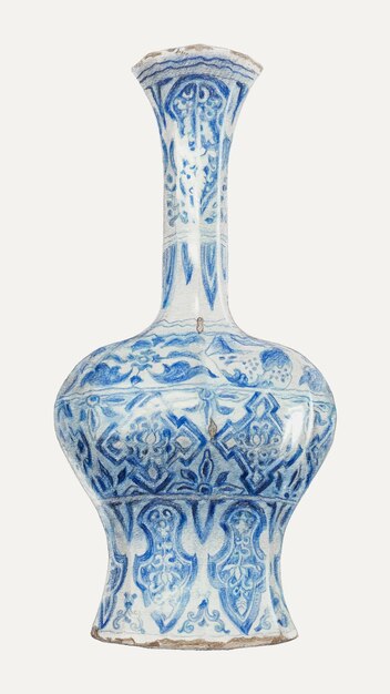 Illustration vectorielle de vase en porcelaine vintage, remixée à partir de l'œuvre d'art de John Fisk