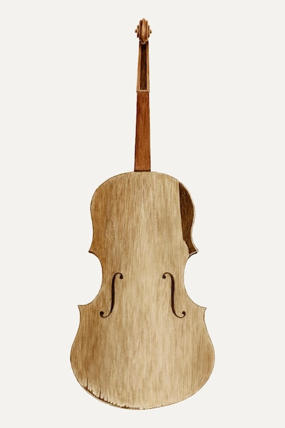 Vecteur gratuit illustration vectorielle de violon vintage, remixée à partir de l'œuvre d'art de cornelius christoffels et edward jewett