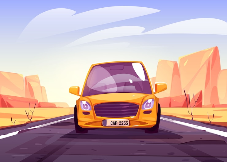 Vecteur gratuit illustration de véhicule de style dessin animé