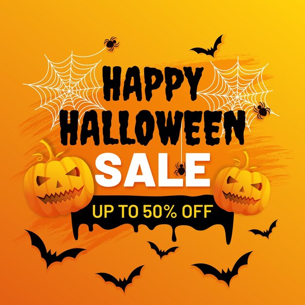 Illustration de vente halloween dégradé