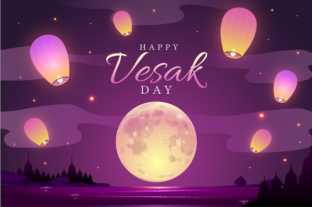 Illustration de vesak dégradé