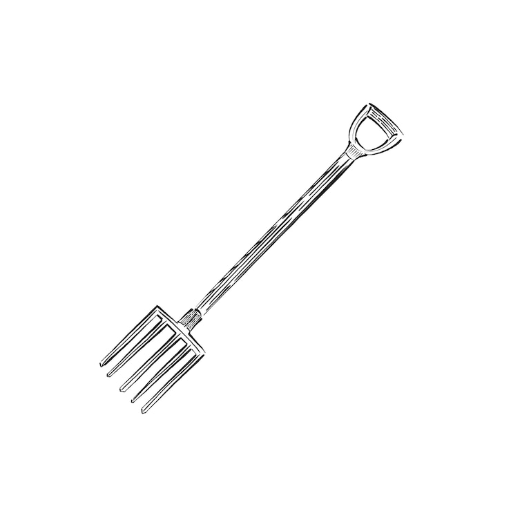 Vecteur gratuit illustration vintage d&#39;une fourche