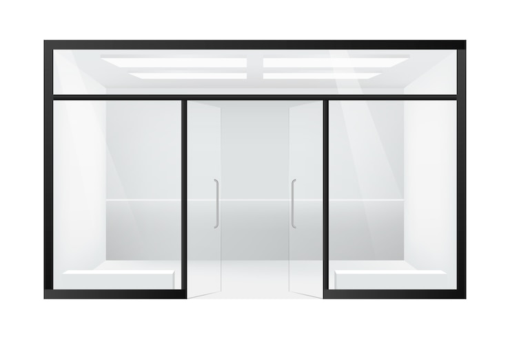 Vecteur gratuit illustration de vitrine réaliste