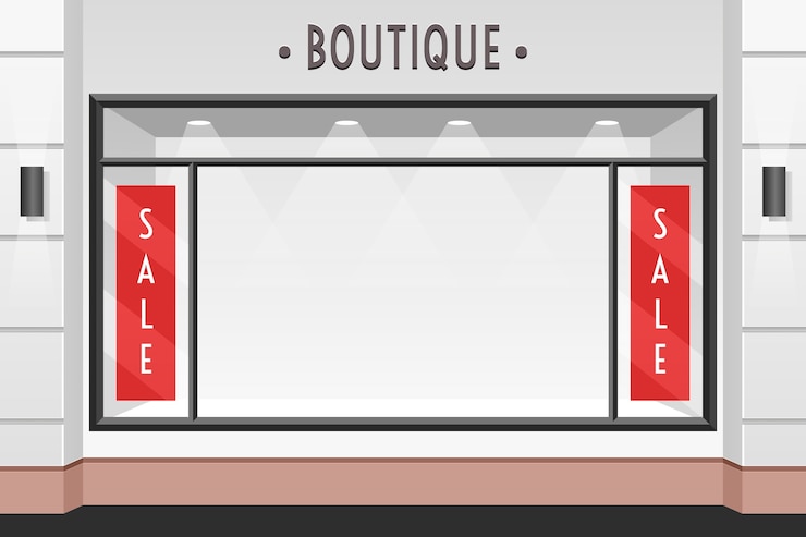 Vecteur gratuit illustration de vitrine réaliste
